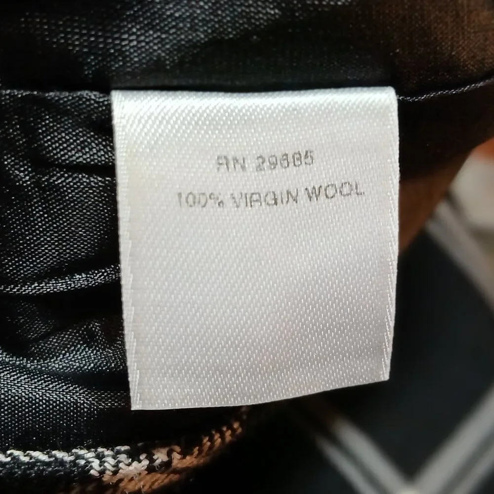 PENDLETON Virgin Wool Black Plaid Trousers 4P - like new - Picture 12 of 13
